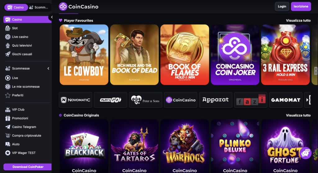 CoinCasino giochi